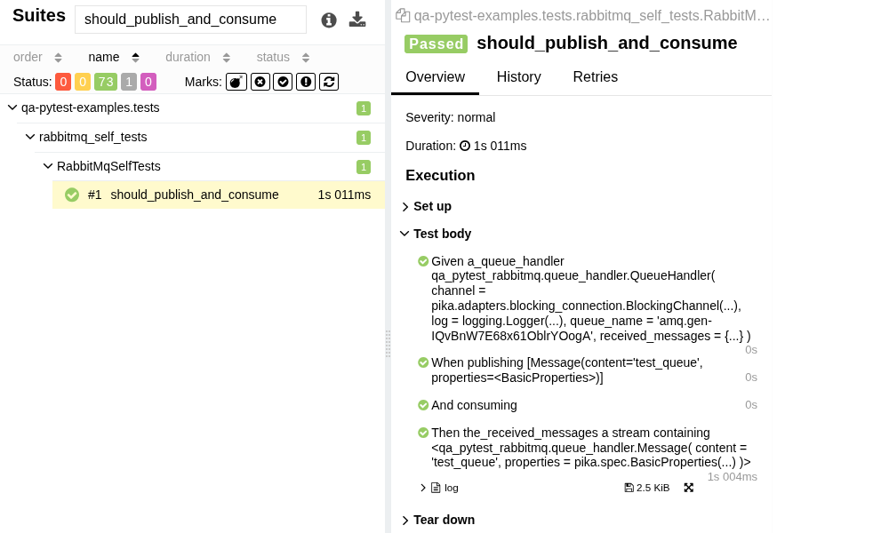 Allure BDD Example